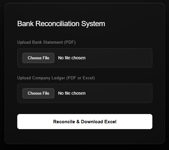 Bank Reconciliation System